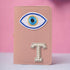 Personalized Initial Passport Cover with Patch - Peach